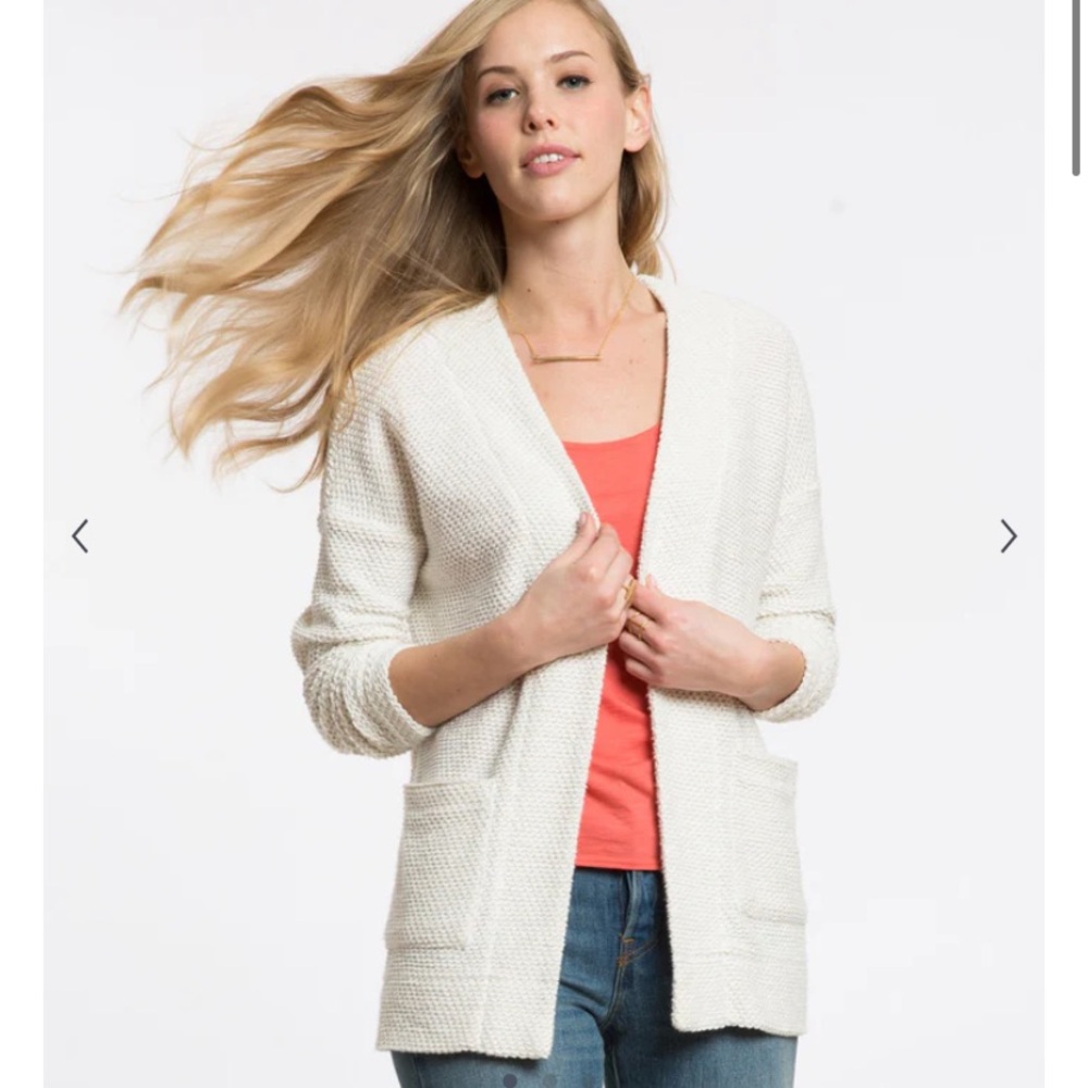 Marine layer • 100% cotton open crochet cardigan